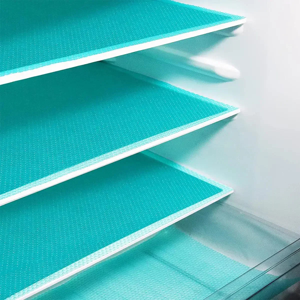 FridgeGuard Set of 4 Refrigerator Mats | EVA Material | Washable, Mold-Resistant & Anti-Oil | For Refrigerator, Drawers & Shelves