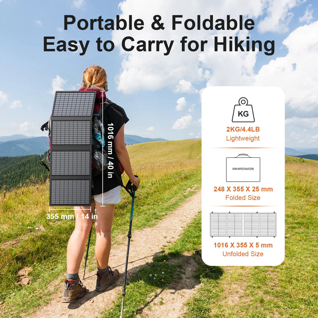 Solaryn Solar Ladegerät faltbares Solarpanel | 60W Leistung | USB-C & DC Ausgang für Camping & Powerbank