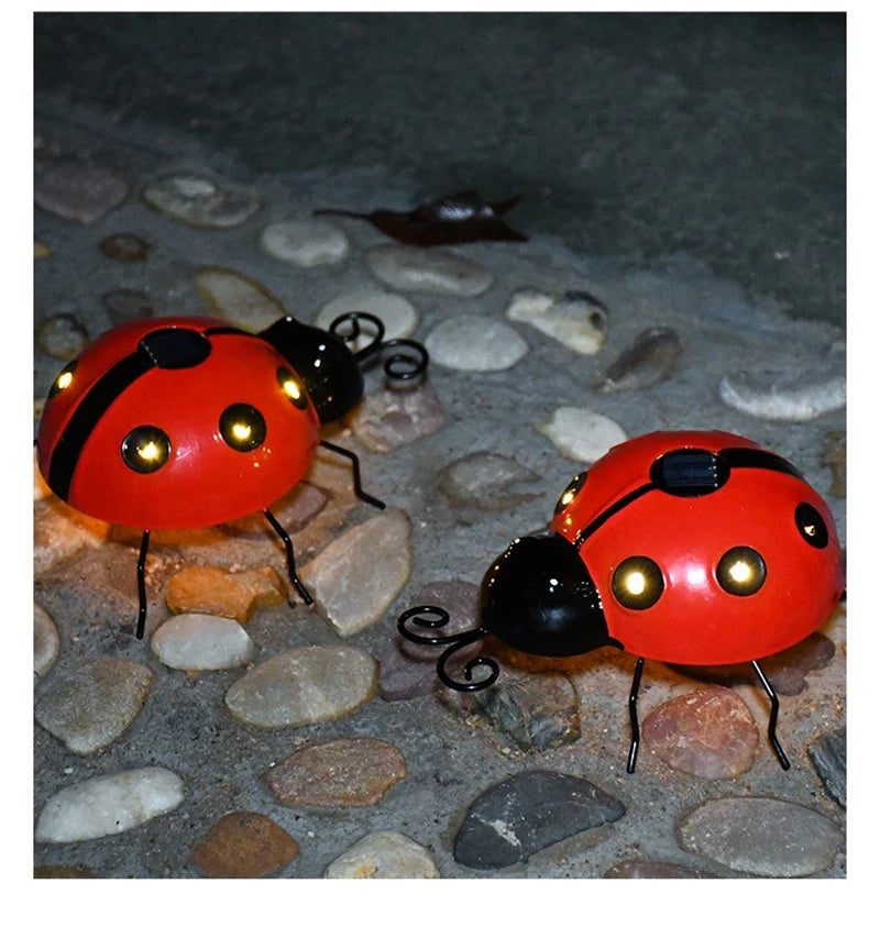 LumiMarie | Solar-Marienkäfer Gartenlampe | Wetterfeste LED Solarleuchte für Garten, Balkon und Terrasse