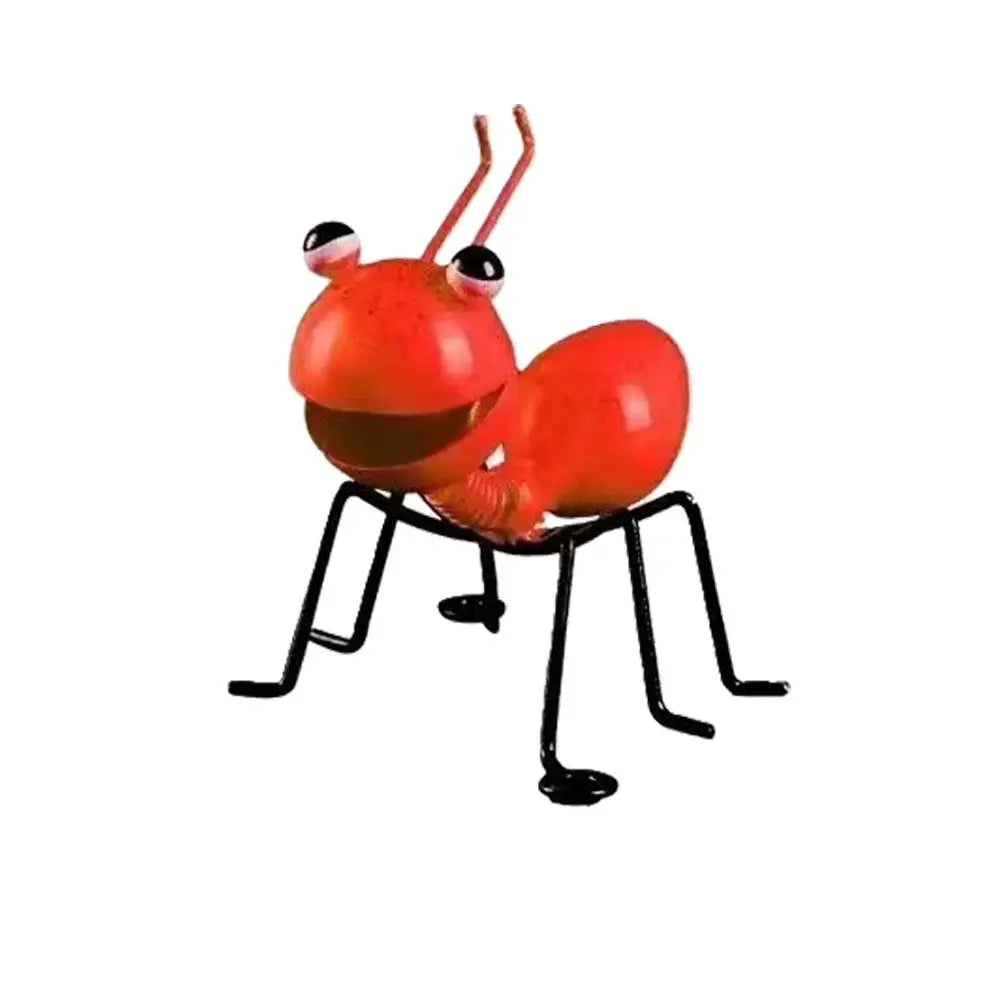 ArteGarten Eisen Ameisen Skulptur | Gartenfigur | 10 cm Höhe | Bunte Dekoration für Außenbereich