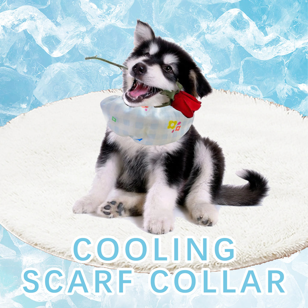 FrostTail | Kühlendes Haustier-Halstuch | Kühlhalsband für Hunde & Katzen | Atmungsaktives Sommer-Bandana