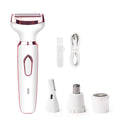 Velunia | Damen Elektrorasierer 4-in-1 | Gesichts-, Bikini- & Körpertrimmer | USB-aufladbar