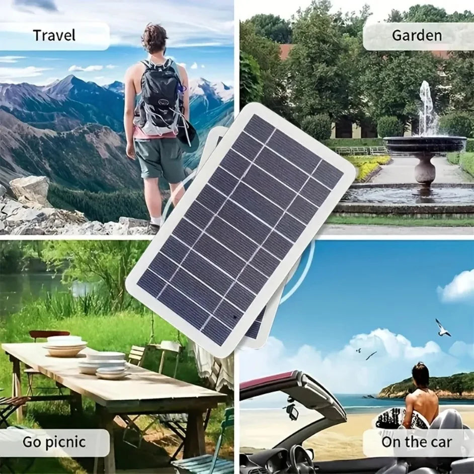 SolarVolt | Tragbares USB-Solarpanel | 2W Leistung | 5V Ausgang | Kompaktes Outdoor-Ladegerät für Camping & Reisen