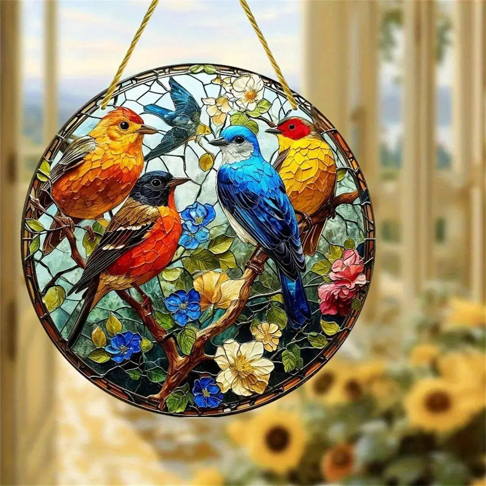 ColibriLuma Kolibri Fensterhänger | Acryl Suncatcher | 8 cm | Bunt | Garten Deko