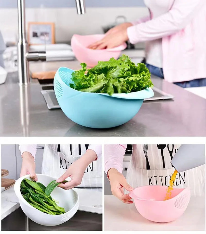 CulinaFlow Reissieb Abtropfschüssel | Kunststoff | 20cm Küchen Sieb & Waschschale
