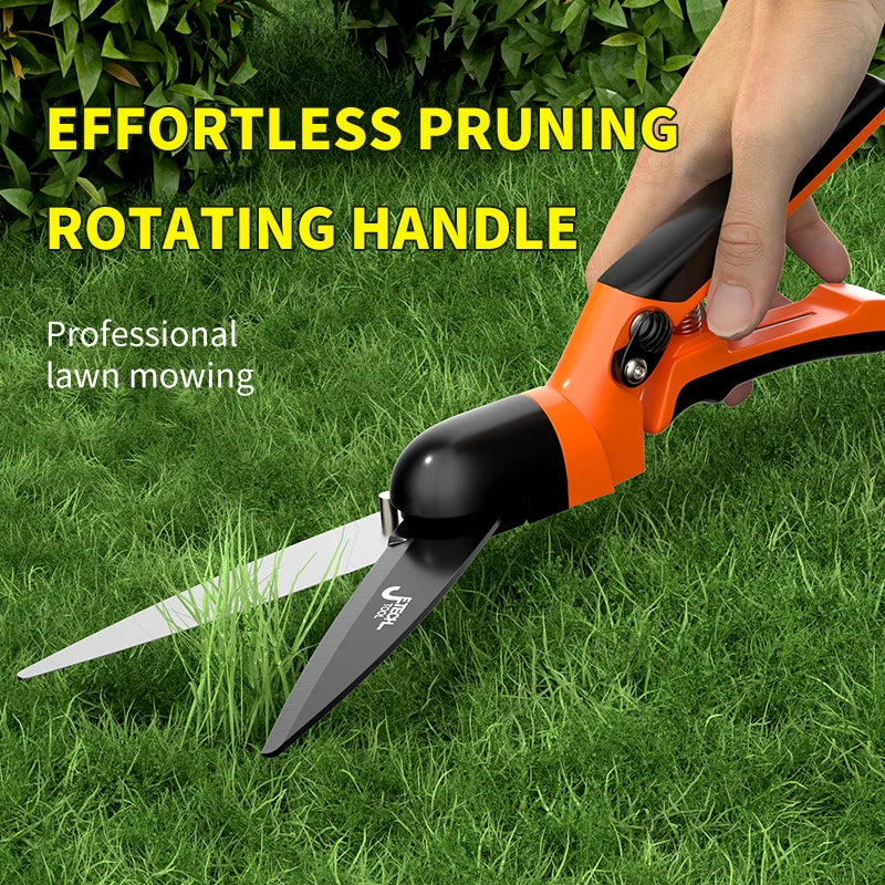 ARBOVENTO Gartenschere 360° Rotation | SK5 Stahlklinge | Ergonomischer Griff | Präzisionsschnitt