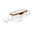 FrischRoll Eierhalter für Kühlschrank | Automatischer Roll-Organizer | Transparente Eier Aufbewahrungsbox stapelbar mit Deckel