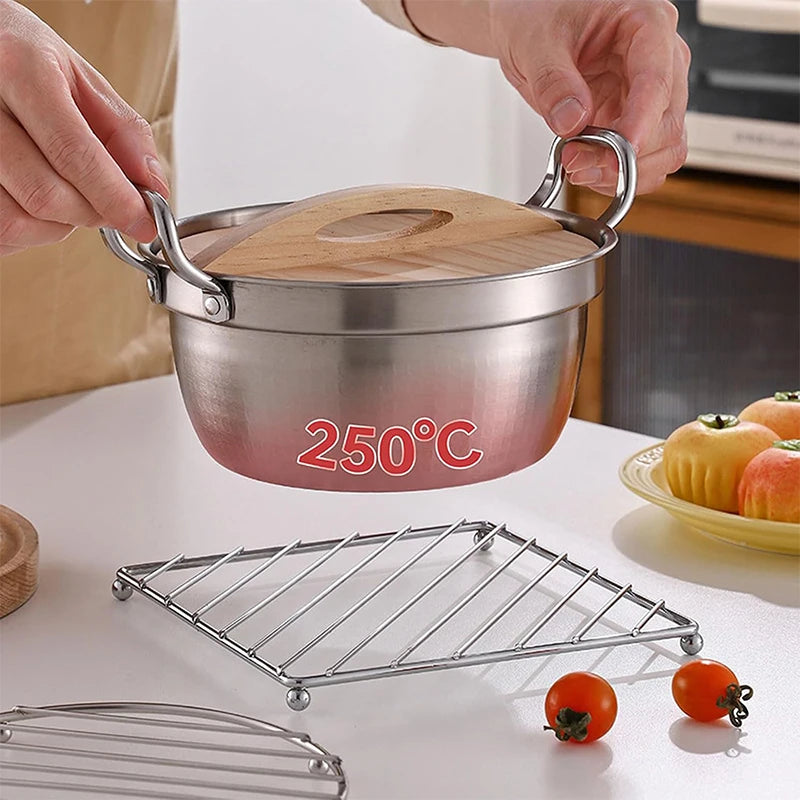 HeatNest Pro Untersetzer Edelstahl | Hitzebeständig | Isolierend | Ø ca. 120 g