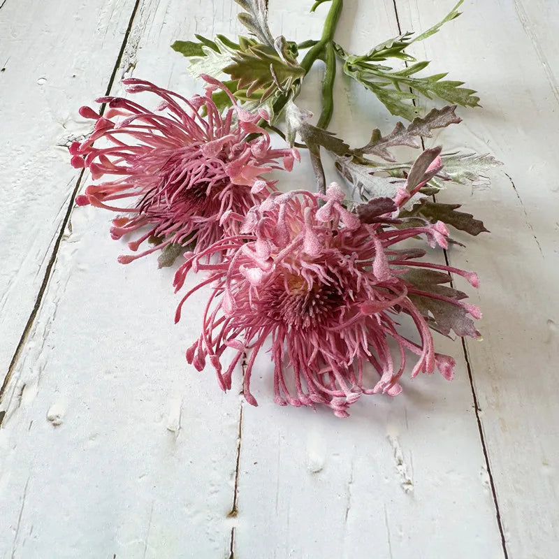 Floravienne Künstliche Chrysantheme 38 cm | große Blüte 10 cm | realistische Deko Blume