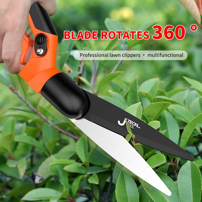 ARBOVENTO Gartenschere 360° Rotation | SK5 Stahlklinge | Ergonomischer Griff | Präzisionsschnitt