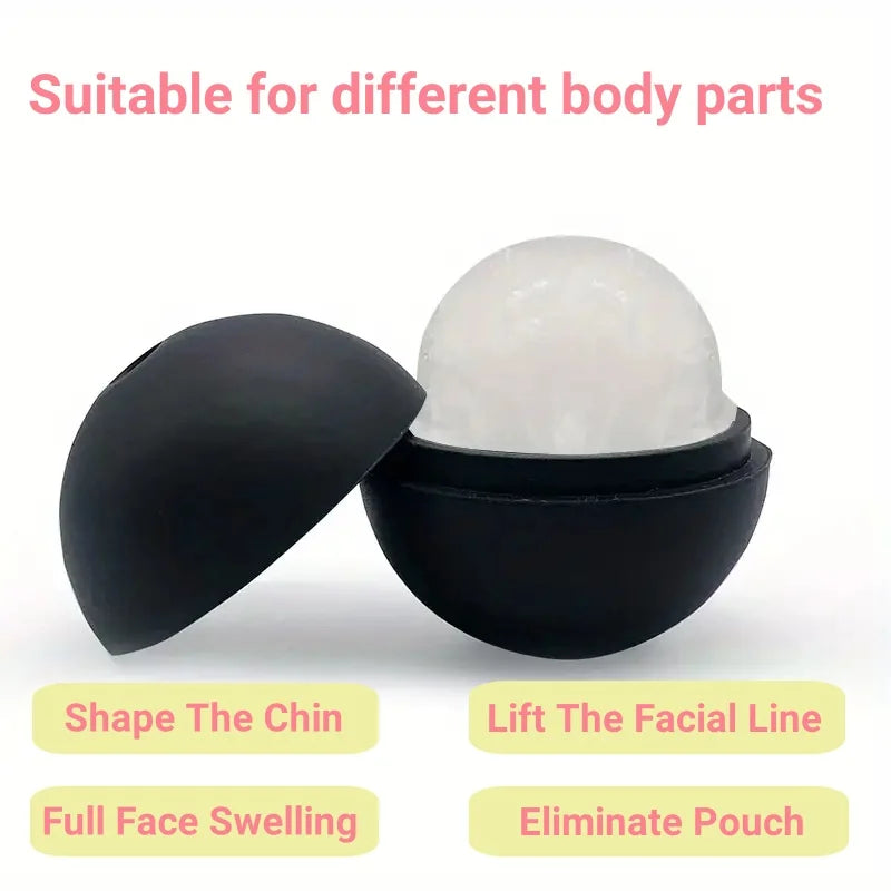 Glacielle | Eis-Massageroller | Silikon-Gesichtsmassageball | Kühlende Hautpflege & Entspannung