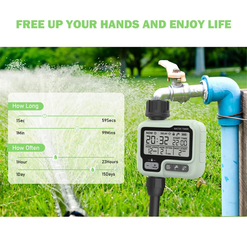 Digitaler Bewässerungstimer | Automatische Gartenbewässerung | Wassersparend & Programmierbar | AquaTiva