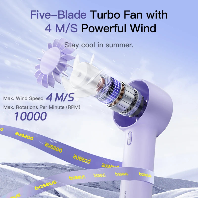 Mini Handventilator | 3 Geschwindigkeiten | 1200 mAh Akku | Leise 39 dB | Desktop & Outdoor | GoTrip DT1