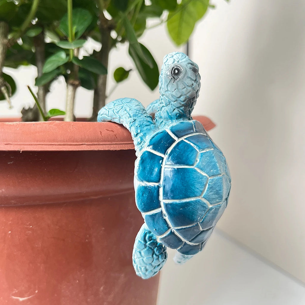 Marivelle | Titel: Schildkröten-Figur | Maritime Dekoration aus Kunstharz | Küstenstil für Wohn- & Bürodekoration