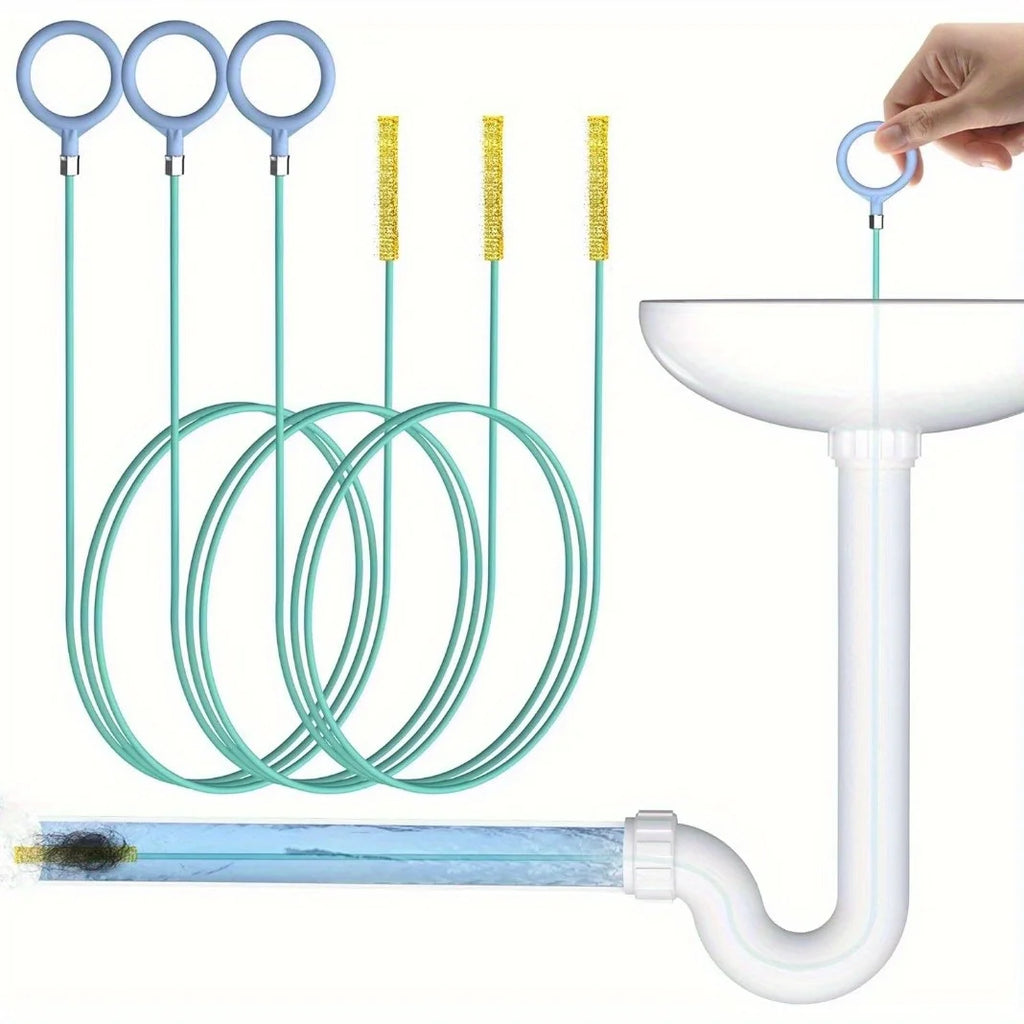 FlowFix Pro Abflussreiniger Spirale | Flexible Rohrreinigungsspirale | Nylonbeschichtet
