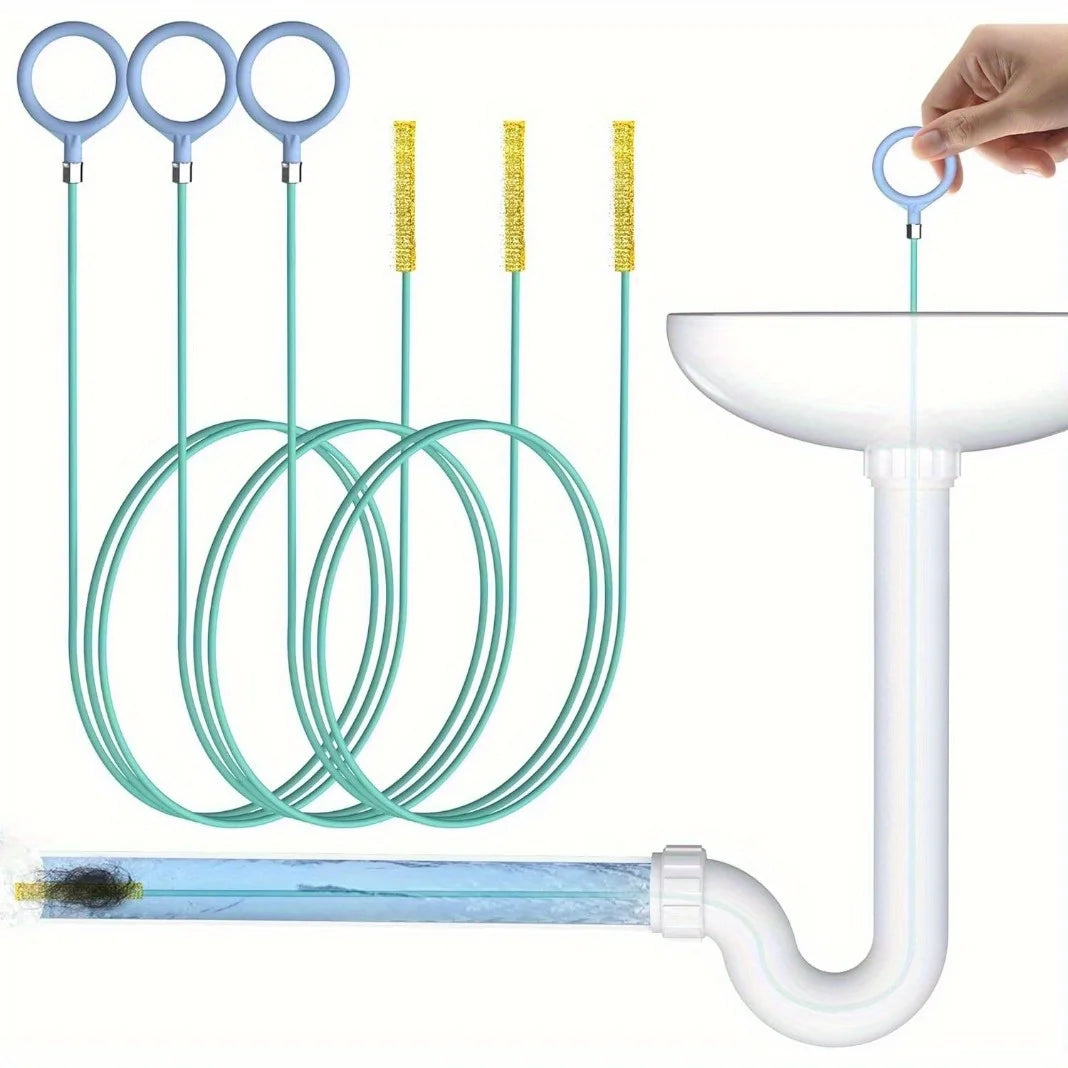 FlowFix Pro Abflussreiniger Spirale | Flexible Rohrreinigungsspirale | Nylonbeschichtet