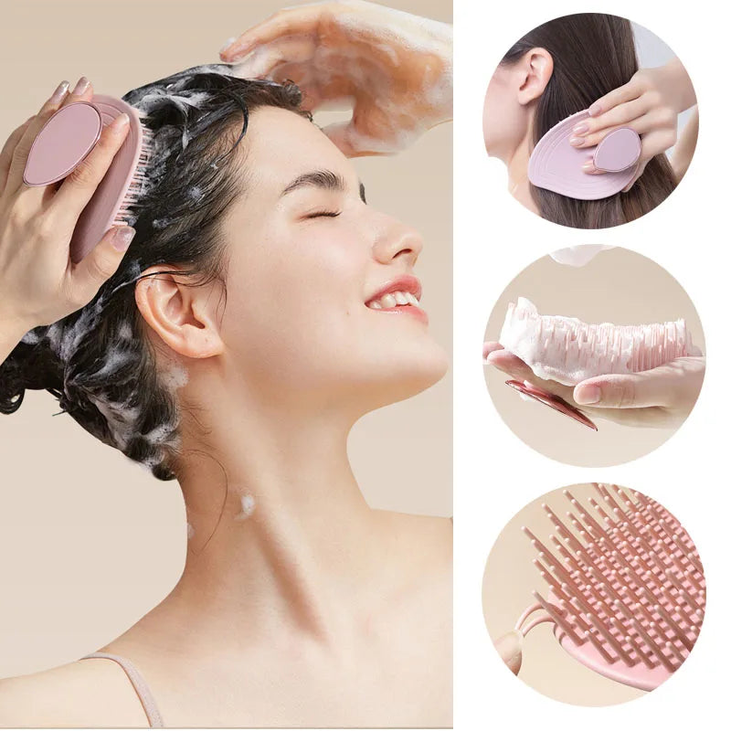 DermaSilk Kopfhaut Massagebürste | Sanfte Reinigung & Peeling | 11 cm Ergonomisches Design