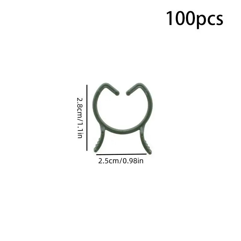 ClimbFix Garden Pflanzenclips 100/200er Set | 3 Größen | Rankhilfe Clips Grün