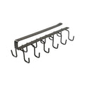 Cupora Tassenhalter für Hängeschrank | 12 Haken | Doppelreihe | Platzsparender Küchenorganizer aus Karbonstahl