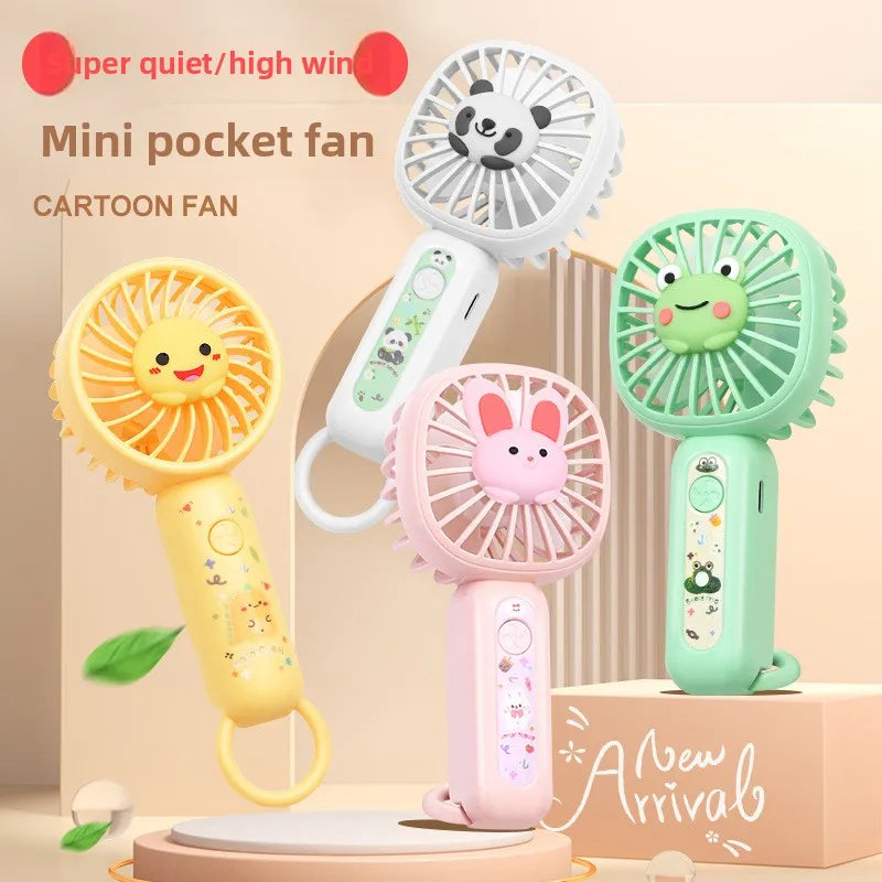 CooliFan Mini-Handventilator | USB wiederaufladbar | Leise & tragbar | Cartoon Design | Geschenkidee
