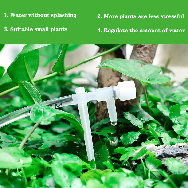 AquaGrün Pro Tropfbewässerungsset Garten | Mit Regulier-Ventil | Für Topfpflanzen & Gewächshaus