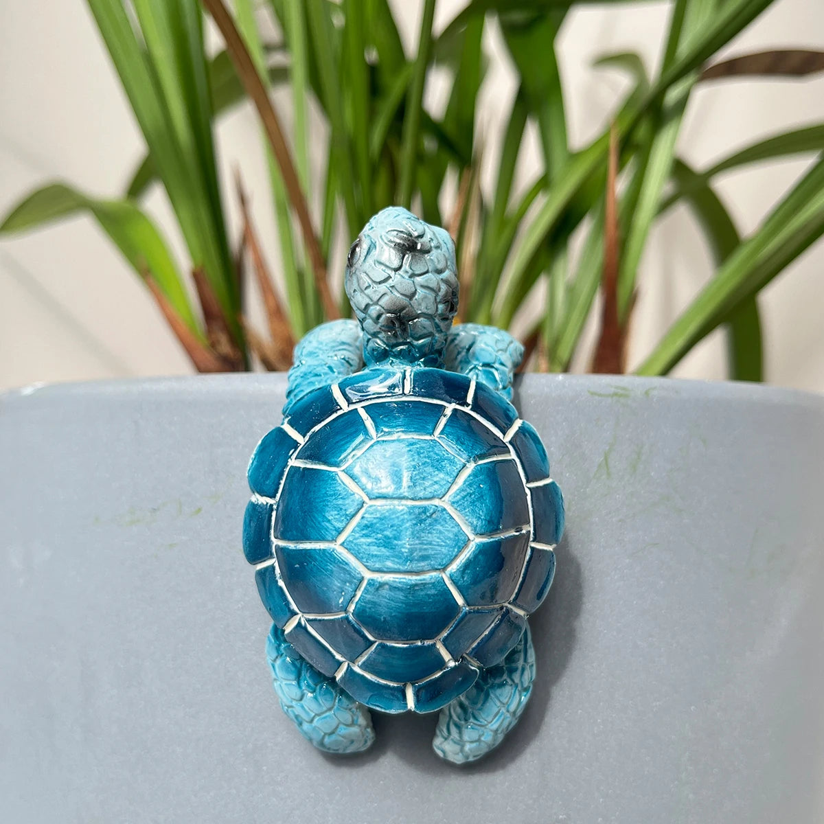 Marivelle | Titel: Schildkröten-Figur | Maritime Dekoration aus Kunstharz | Küstenstil für Wohn- & Bürodekoration
