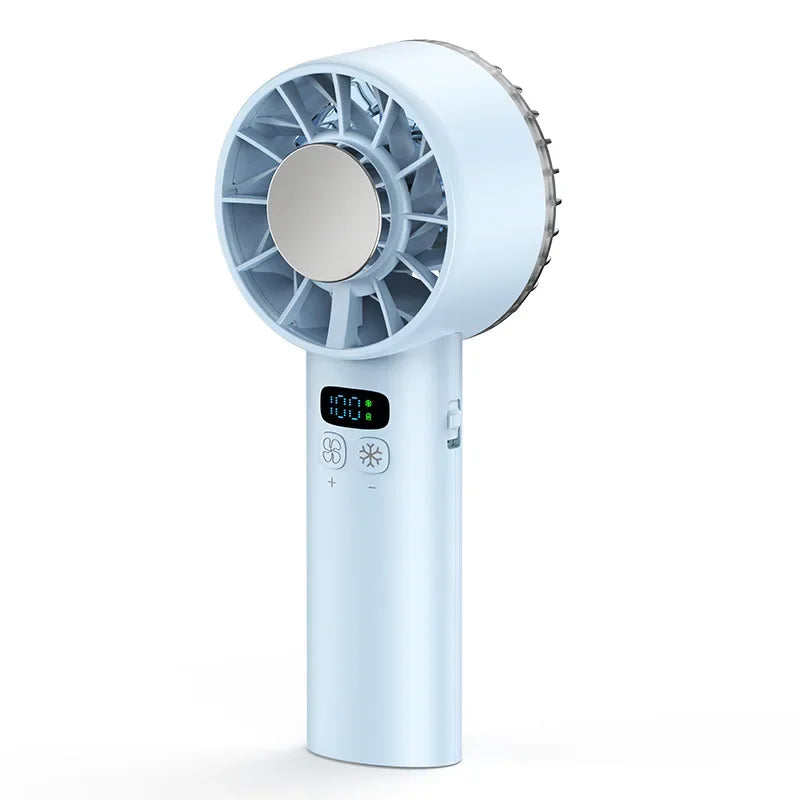 IceBreeze Fold Kühlventilator mit Eiskompresse | Faltbarer Mini Ventilator | USB Akku | Tragbar für Reisen & Camping | Outdoor