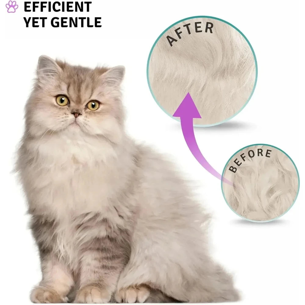 Furvanta Unterfellkamm Entfilzer | Langzahn Fellbürste | Sanftes Entknoten | Für Hunde & Katzen