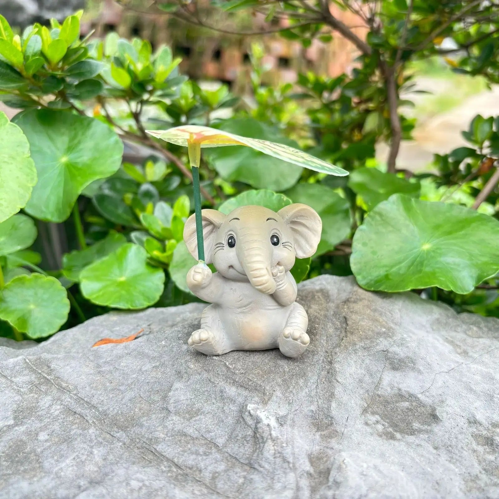 Animara Garden Tierische Blumentopf Deko | Resin Figuren mit Schirm | Garten & Balkon