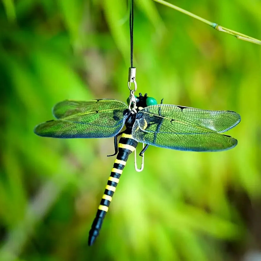 Naturion | Libellen-Abwehrdeko | Realistische Insektenattrappe | 12 cm für Garten & Outdoor