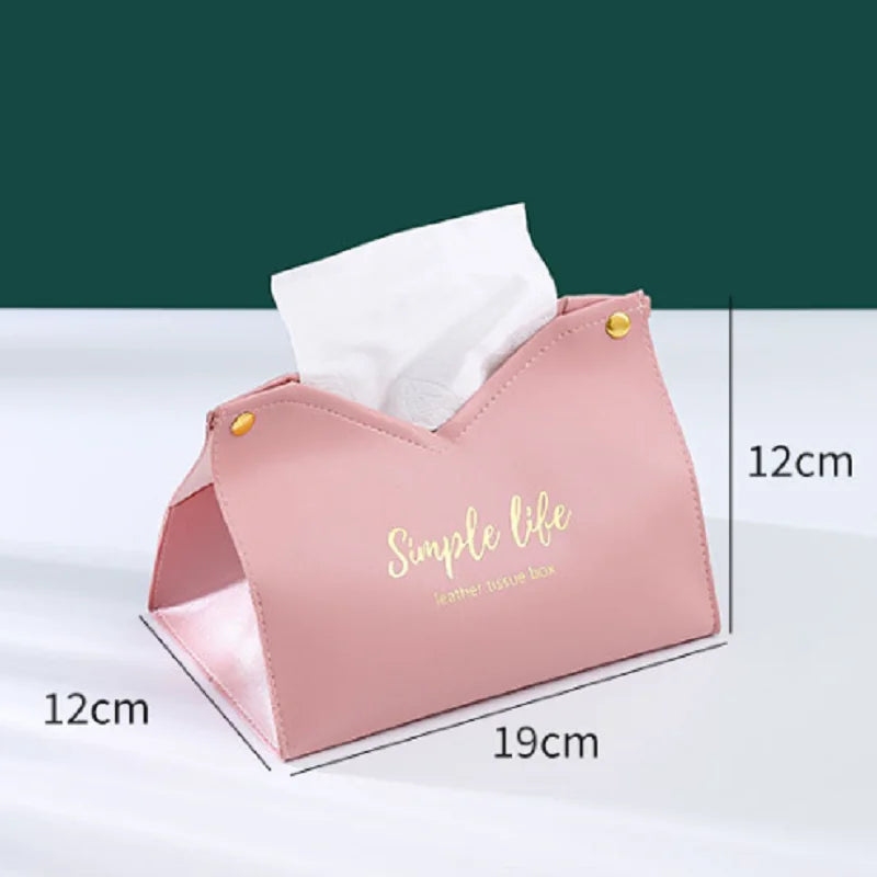 Tissora Kosmetiktuchbox | Elegante PU-Leder Optik | Große Aufbewahrungsbox für Zuhause & Auto