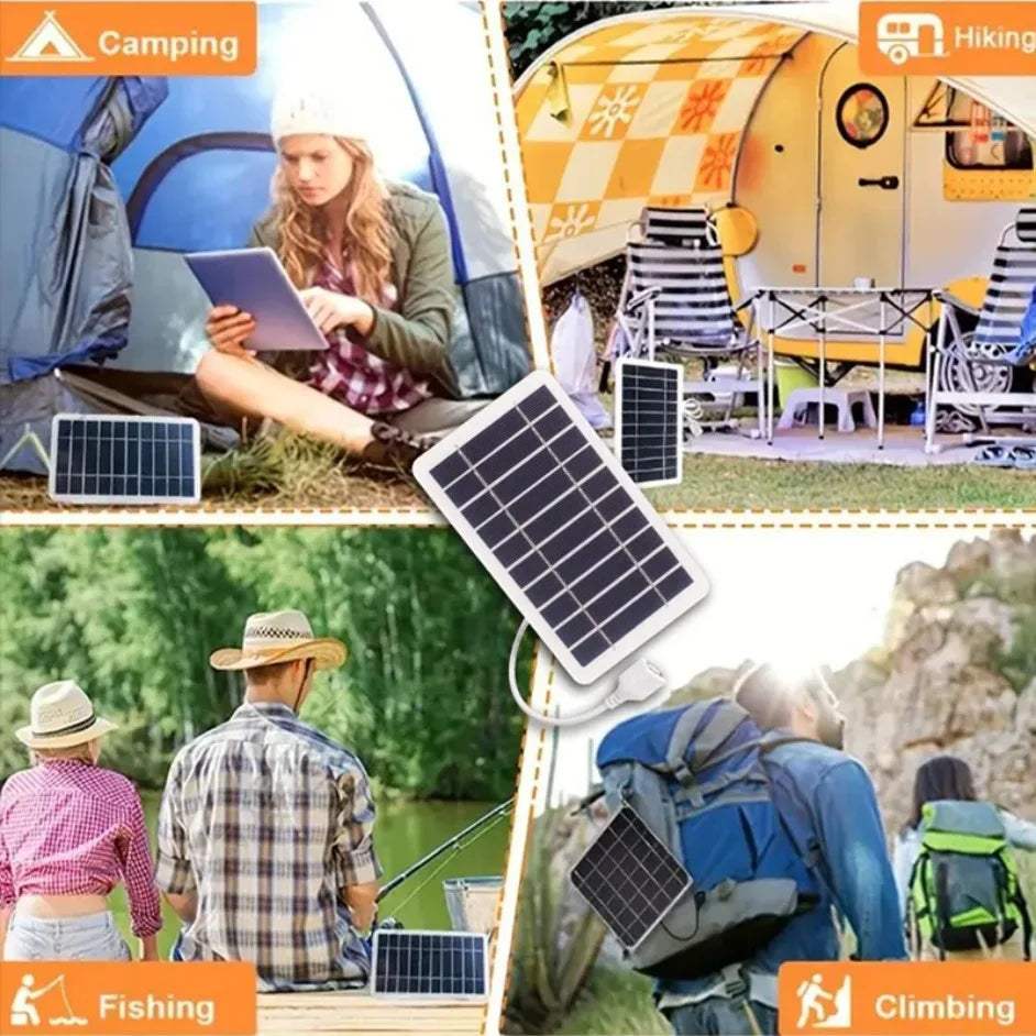 SolarVolt | Tragbares USB-Solarpanel | 2W Leistung | 5V Ausgang | Kompaktes Outdoor-Ladegerät für Camping & Reisen