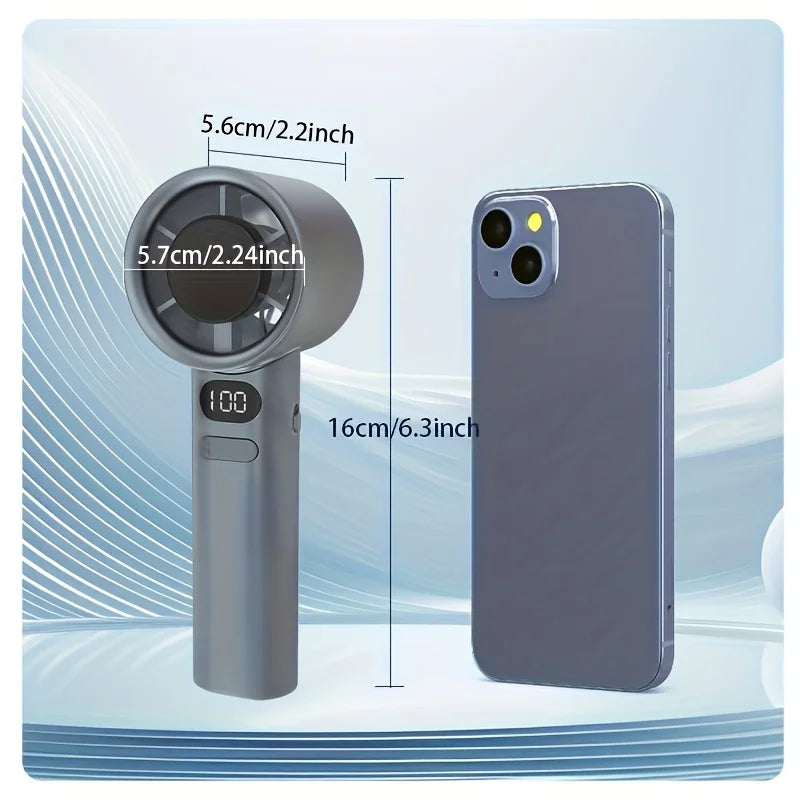 Mini Handventilator | USB wiederaufladbar | 400 mAh Akku | Tragbar für Reise & Outdoor | Sommer Kühlung