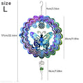 AeroButterfly Schmetterling Windspinner | Drehendes Windspiel | Garten & Balkon Dekoration | Edelstahl & Farbwechsel | 3D Effekt