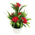 Bloomora  Künstliche Blumen im Topf | Lotus & Blätter | Dekoration für Zuhause & Büro | 18 cm