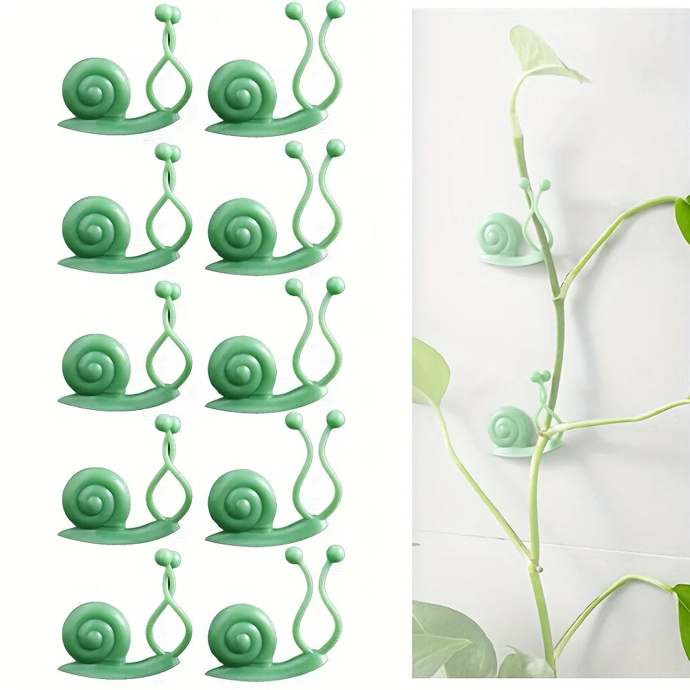 ClimboNest | Pflanzen-Kletterclips Schneckenform | Selbstklebende Rankhilfe für Zimmerpflanzen | 10er Set