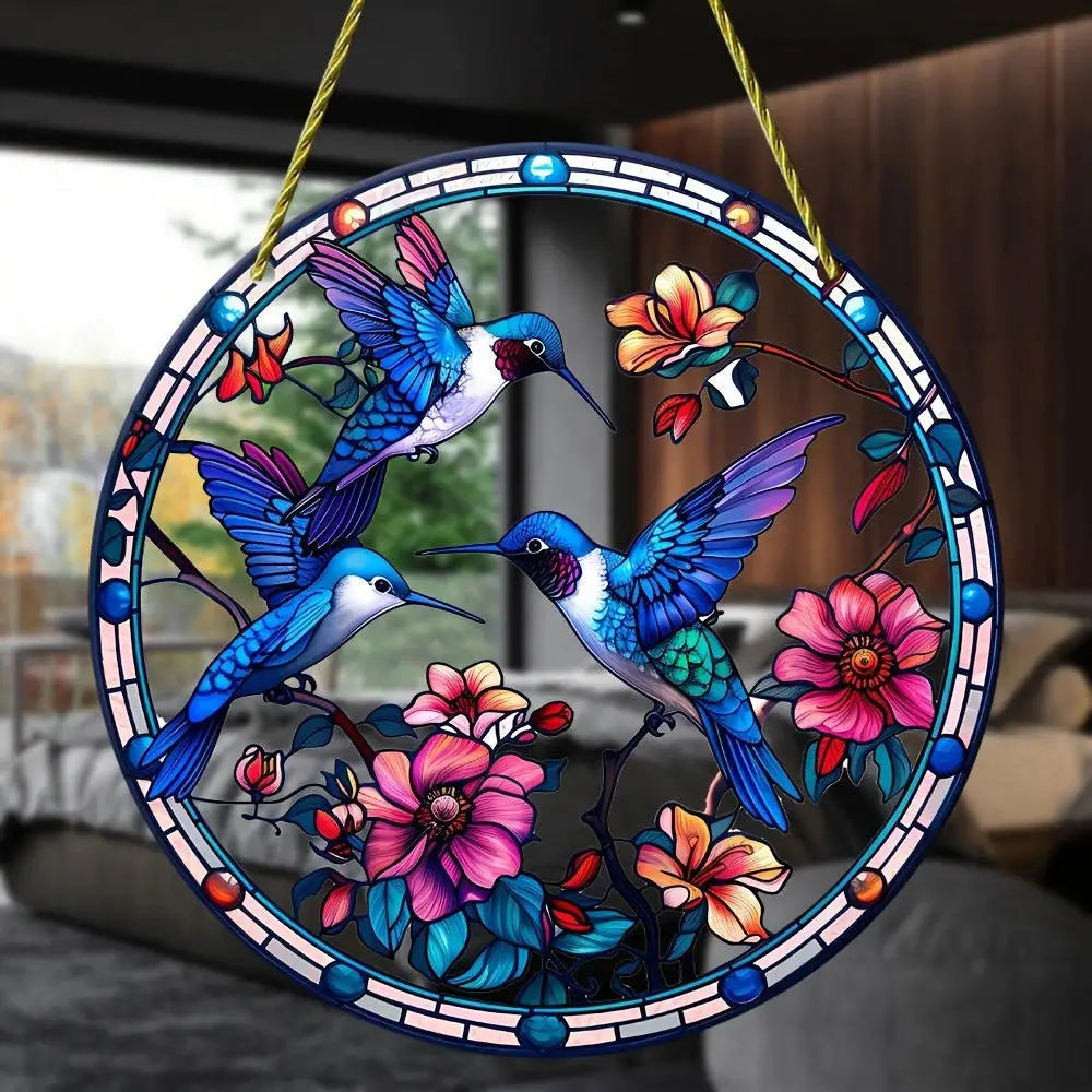 ColibriLuma Kolibri Fensterhänger | Acryl Suncatcher | 8 cm | Bunt | Garten Deko