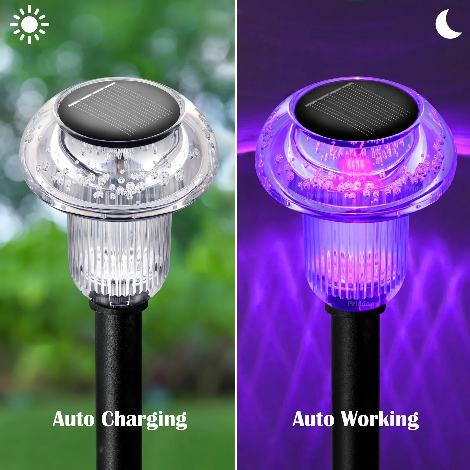 GlowShroom | 4er Set Solar Pilzleuchten LED | IP65 Wasserdichte Gartenstecker | Dekorative Wegbeleuchtung für Garten & Einfahrt
