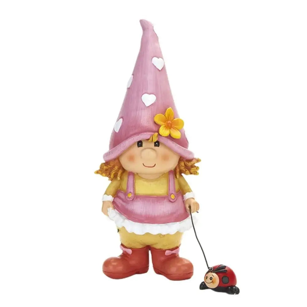 Gnomelia Garden Gartenzwerg Figur | Resin Deko | 19,5 x 8 cm | Handgefertigt Cartoon