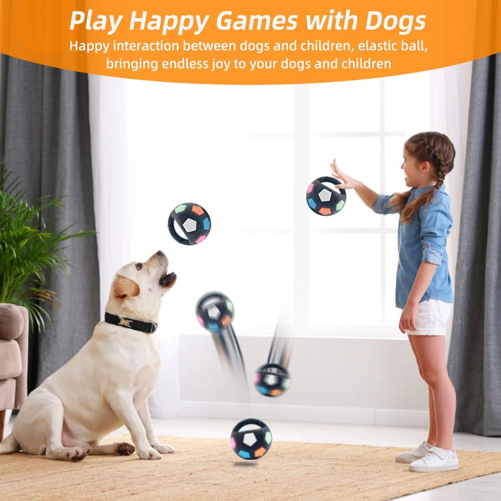 FurVivo Hundespielzeug Ball | Football-Design | Robuster Kautschuk | Quietschend & Zahnfreundlich