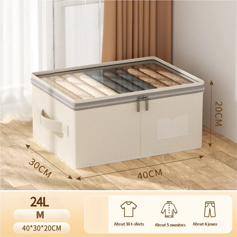 Dormexa Kleider Aufbewahrungsbox mit Deckel | Großes Volumen | Faltbarer Schrank Organizer