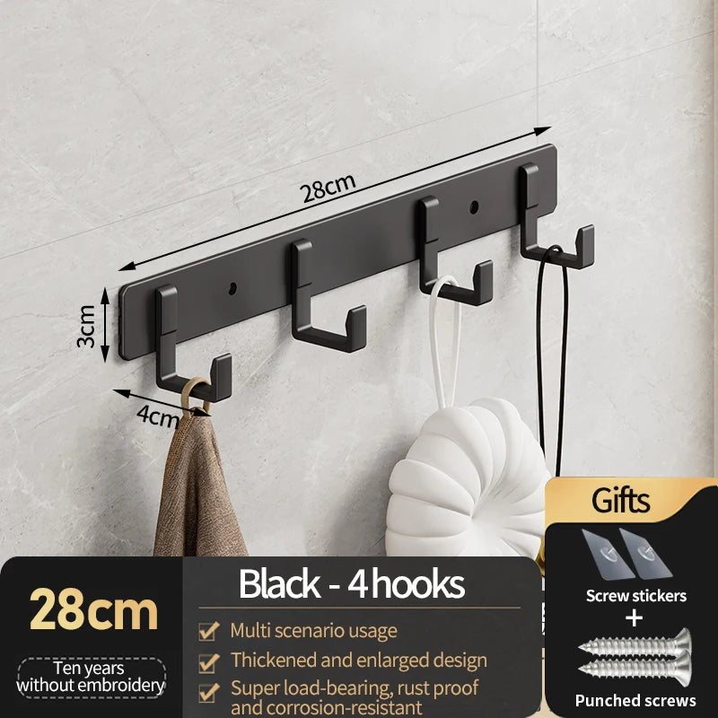 HangoMax Kleiderhaken Wand & Tür | Aluminium Haken für Garderobe, Eingang & Schrank | Stark & Platzsparend