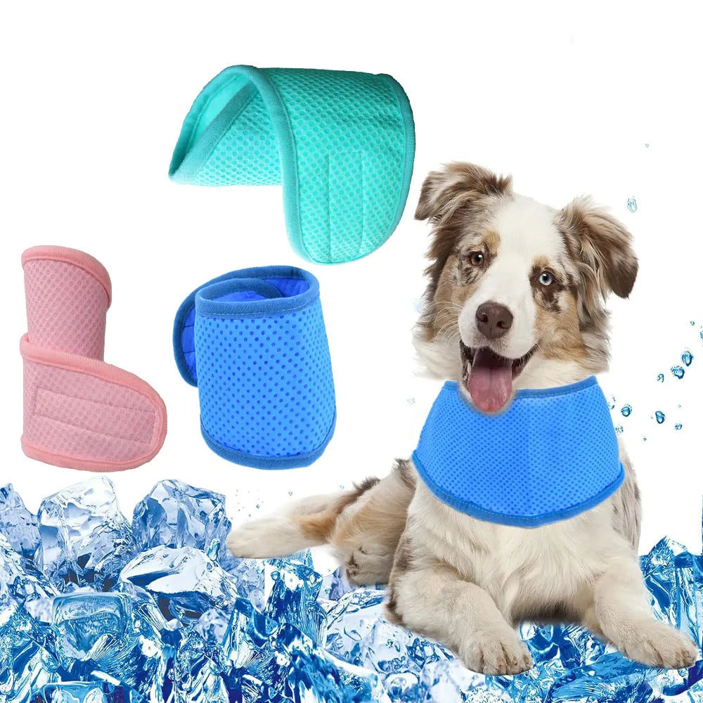 FrostPaw | Kühlendes Hundehalstuch | Kühlhalsband für Hunde & Katzen | Atmungsaktiv für den Sommer