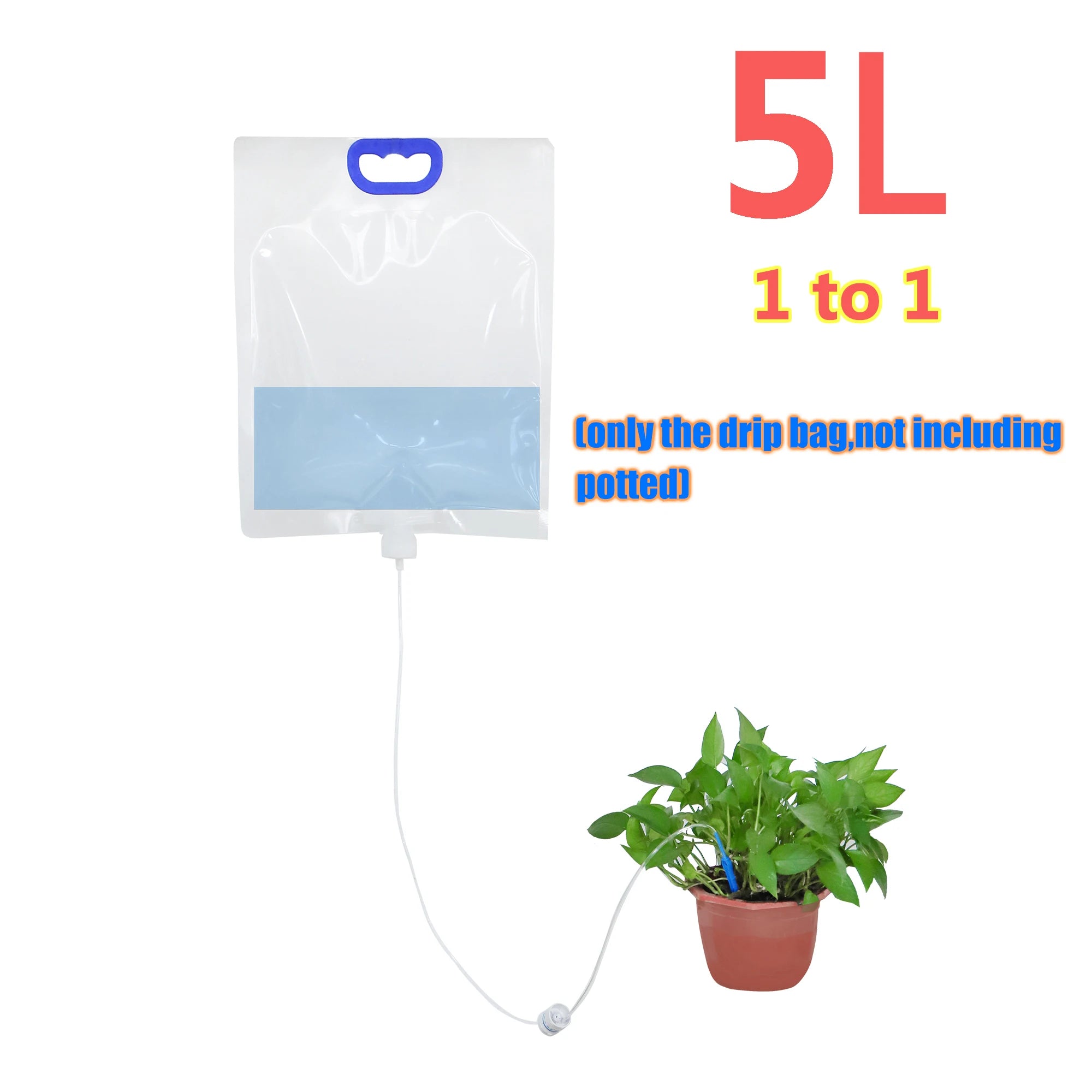 AQUAROOT Bewässerungsbeutel 5L | Automatische Tropfbewässerung | Mit Durchflussregler
