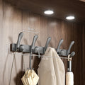 Hookeria Wandhaken Badezimmer & Flur | 10 Haken | Metall & ABS | Rostfrei | Tür- & Wandmontage
