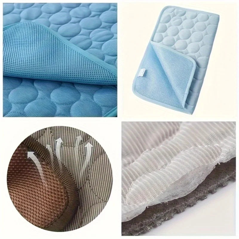 CoolPaws Plaid Kühlmatte für Hunde & Katzen | Wasserdicht & langlebig | Ungiftig | Kariertes Design | Maschinenwaschbar | S–L