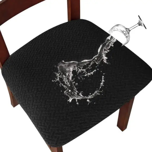 CasaLino | Waterproof Chair Seat Covers | Elastic & Washable | Checkered Design | 4 Variants | For Kitchen & Dining Room