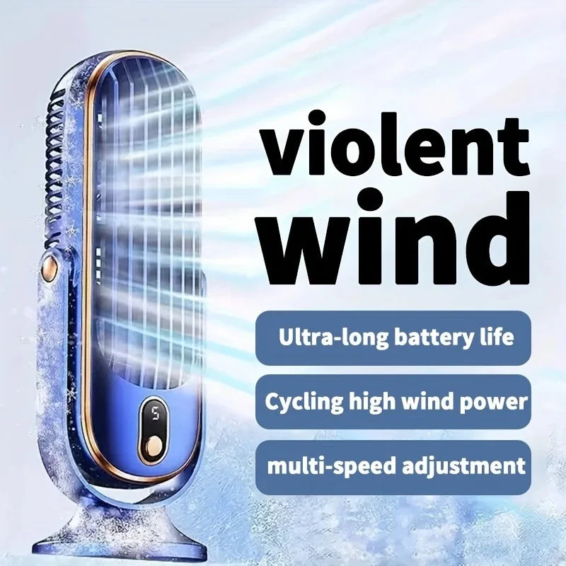 AeroVivo | Tragbarer USB-Ventilator | Dual-Motor | Leistungsstarker Akku | Für Büro, Reisen & Camping