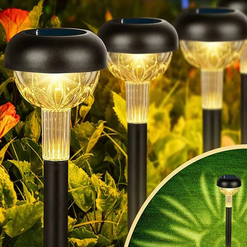 Solavelle | Solar-Gartenleuchte | Bauhinien-Blütenmuster | Wetterfest | LED-Wegeleuchte | 30 cm