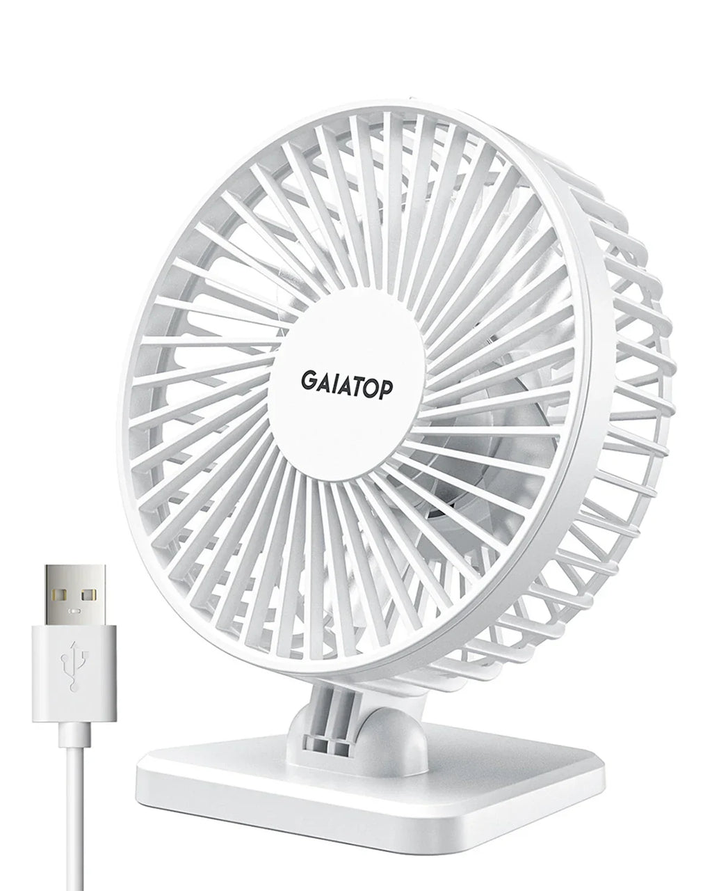 Brisano USB Desk Fan | 3 Speeds | Compact & Quiet | Ideal for Office, Car & Travel